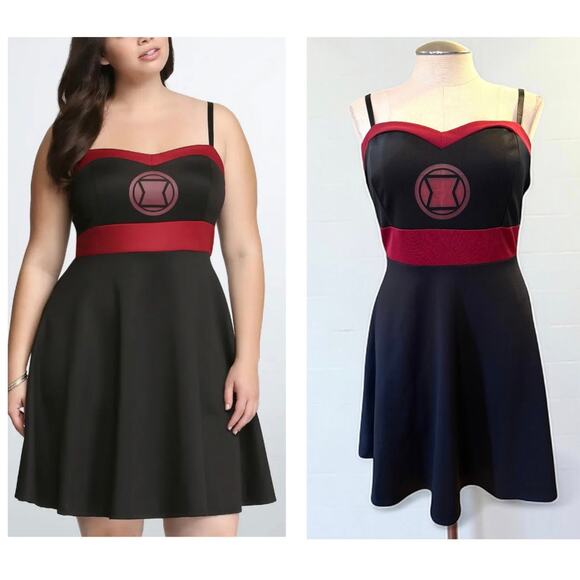 Torrid Plus Size 3 Marvel Comics Black Widow Cosplay Costume Dress Her Universe - Picture 1 of 5